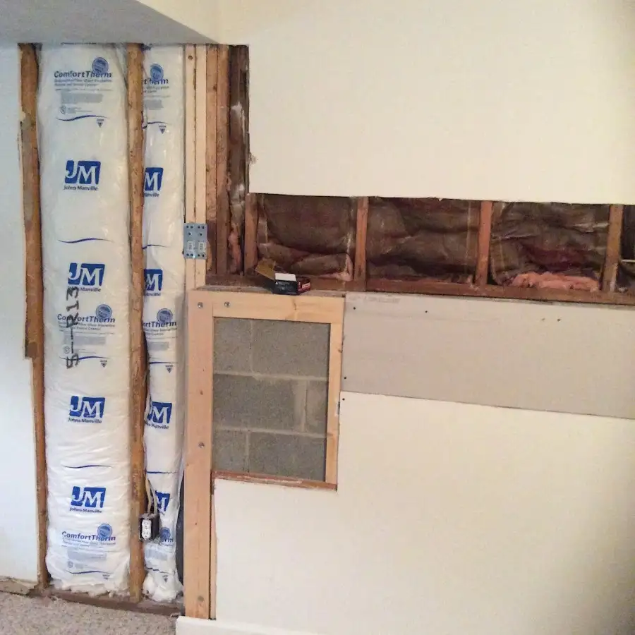 Wall insulation replacement during Basement Flood Cleanup in Vidalia